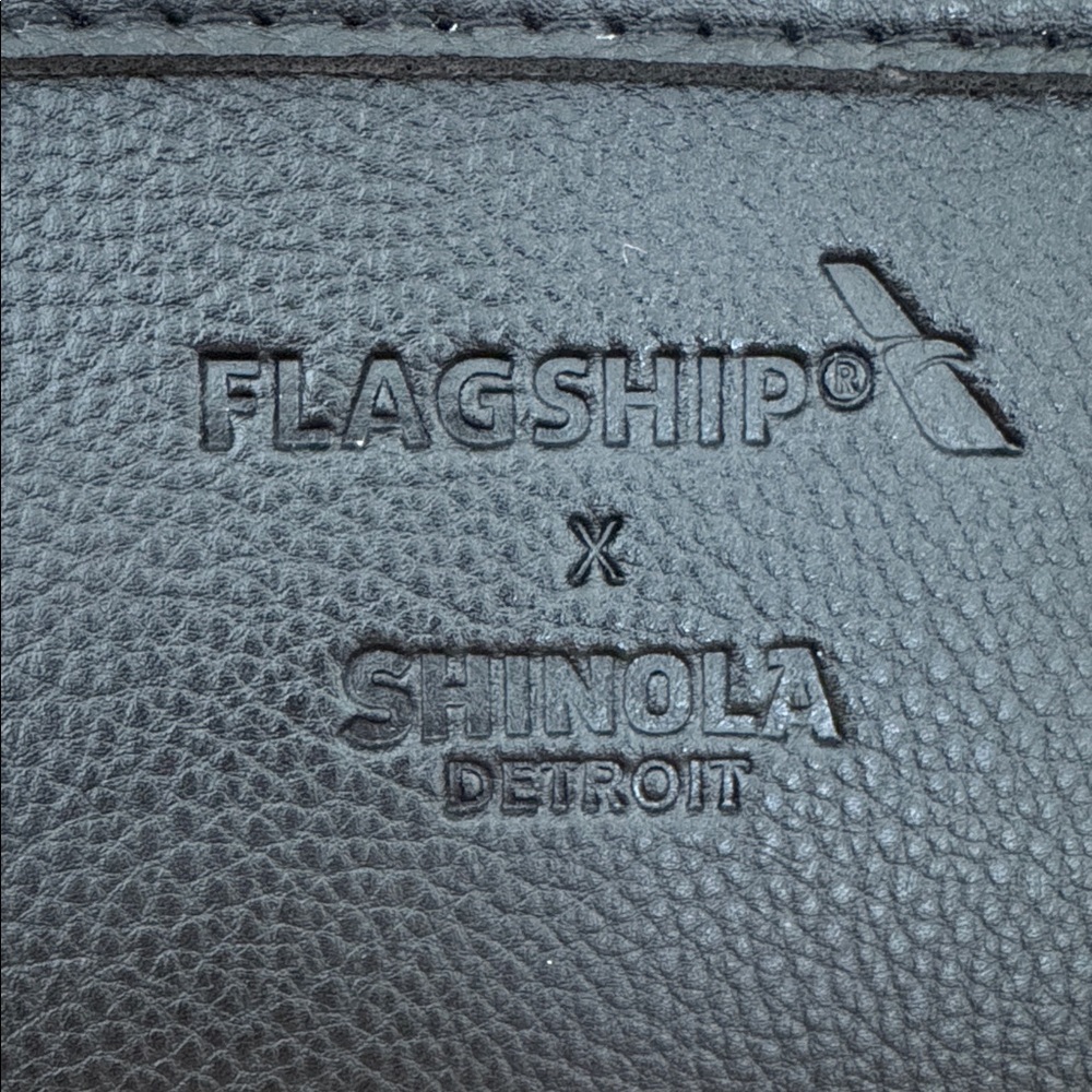 Shinola Black Leather Toiletry Bag - Picture 2 of 7